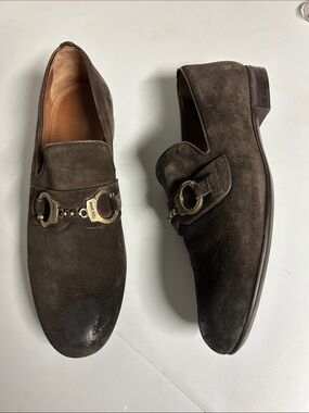 Jimmy choo loafers brown suede size 41